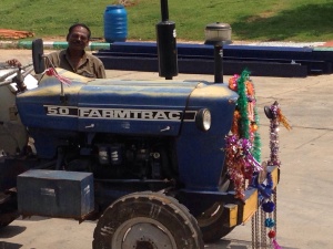 My favorite decorated tractor that brought supplies around the factory